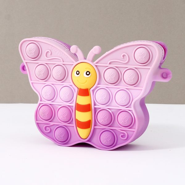 Colorful Butterfly Silicone Crossbody Bag - Image 3