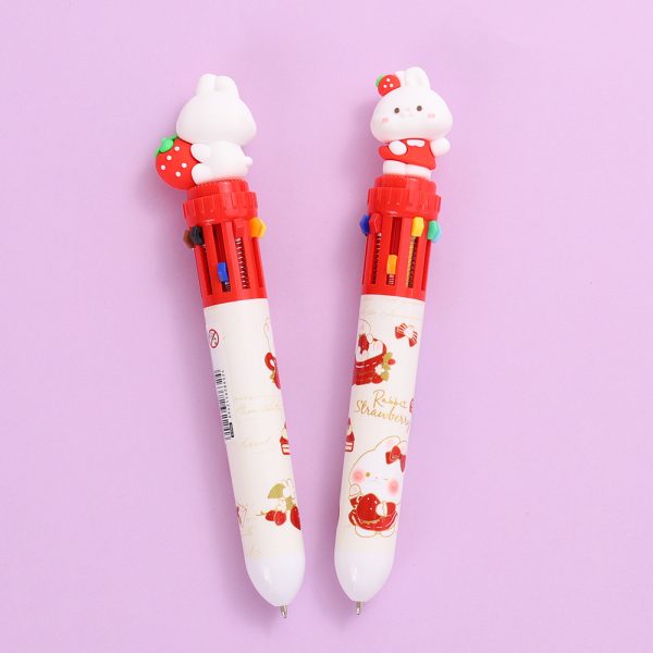 Strawberry Sweet Bunny 10-in-1 Ballpoint Pen 0.7mm - Image 3