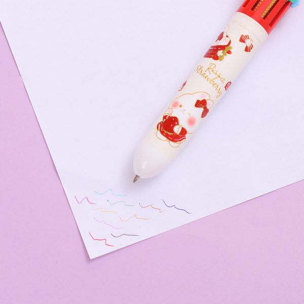 Strawberry Sweet Bunny 10-in-1 Ballpoint Pen 0.7mm - Image 4