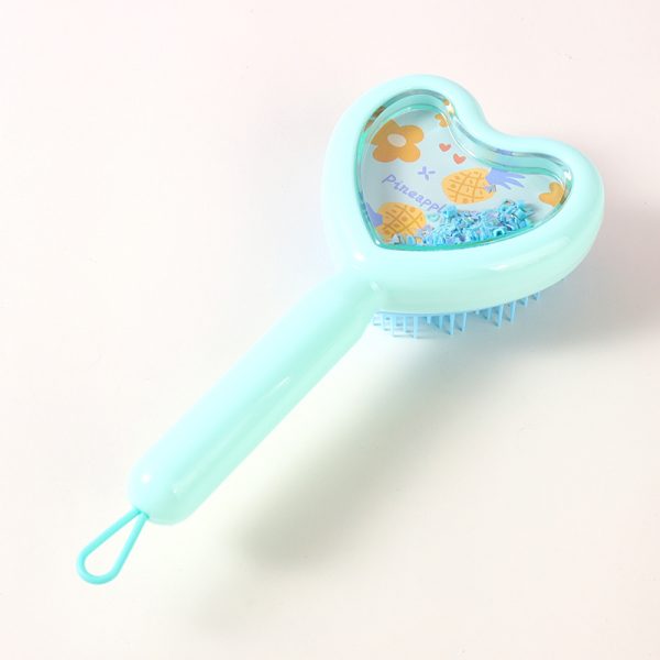 Fruit Collection Heart Glitter Hair Brush - Image 5