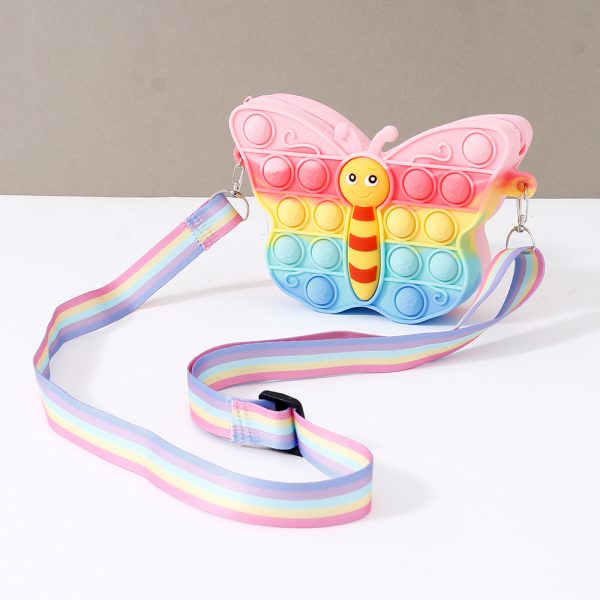Colorful Butterfly Silicone Crossbody Bag - Image 8