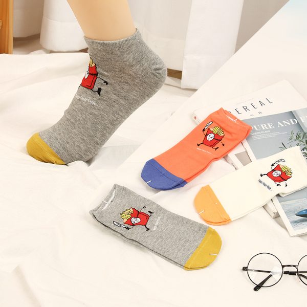 French Fries Ladies Socks(2 Pairs/Set)