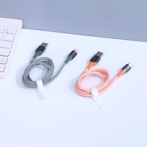 Zinc Alloy Double Colors Braided TYPE-C Data Cable