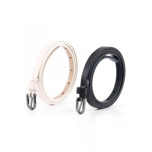 Simple Black and White Ladies Thin Belt