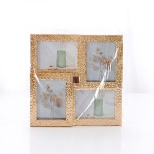 Embossing 4-Opening Collage Picture Frame(Champaign Gold)