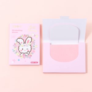 Garden Bunny Series Oil Blotting Sheets 100 Sheets *2 Packs (Pink)