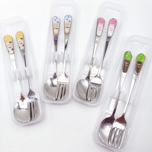 Lovely Scarf Animal Spoon & Fork Set