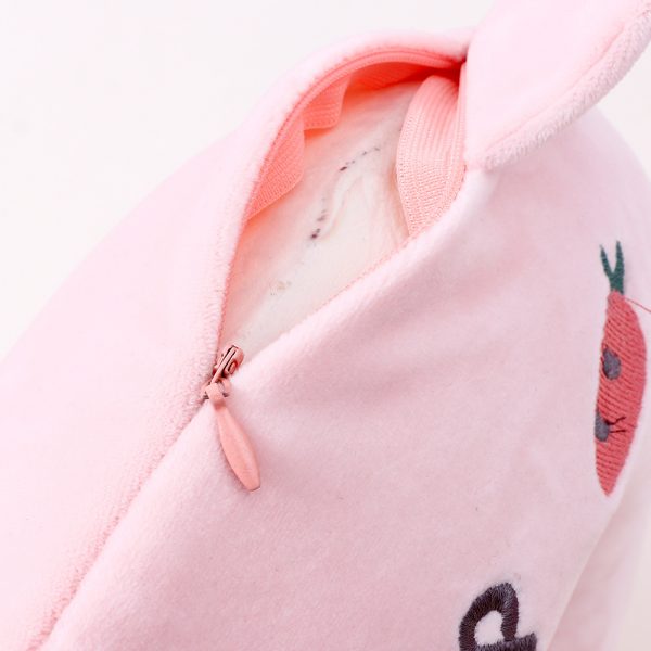 Peach Bunny Memory Foam U-Shaped Pillow (Pink) - Image 5