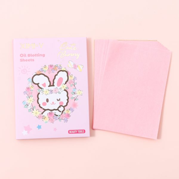 Garden Bunny Series Oil Blotting Sheets 100 Sheets *2 Packs (Pink) - Image 2