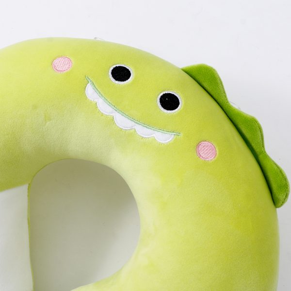 Cute Eyes Dinosaur PP Foam U-shaped Pillow (Green) - Image 2