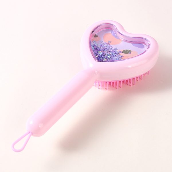Fruit Collection Heart Glitter Hair Brush - Image 3