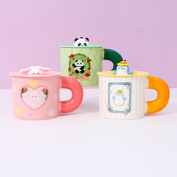 350ml/11.83fl.oz. Outing Diary Creative Ceramic Cup (Pink) - Image 5