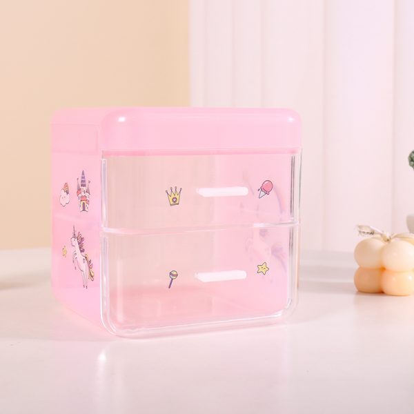 DIY Sticker Flap Drawer Plastic Storage Box - Image 4