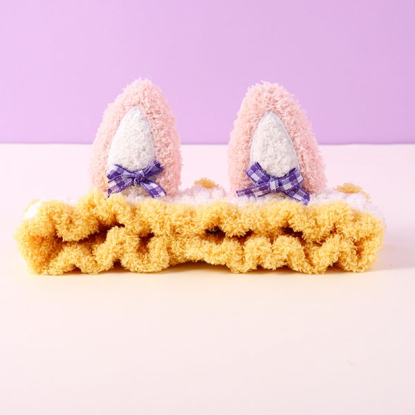 Fox Ear Bowknot Hair-Drying Band (Pink) - Image 4