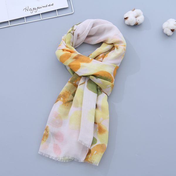 Refreshing Leaf Green Scarf for Spring and Autumn(Yellow Green)