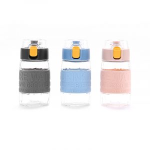 Contrast Color Hammer Pattern Flip Lid Glass 310ml/10.4fl.oz.
