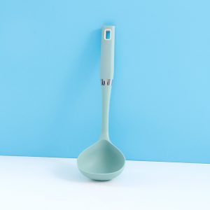Electroplate Square Handle Soup Ladle(Cream Green)