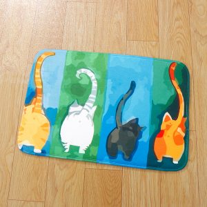 Flannel Kitty Series Floor Mat