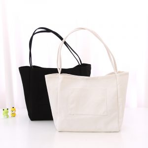 Solid Color Shopping Canvas Bag