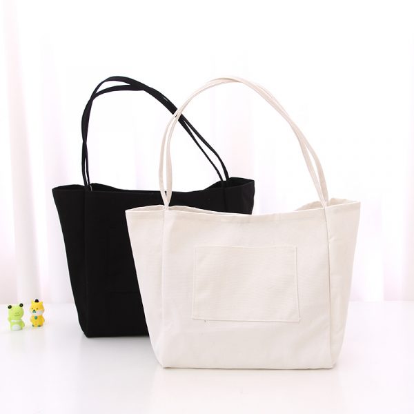 Solid Color Shopping Canvas Bag