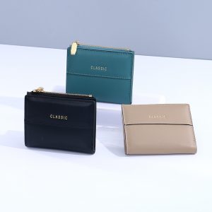 Simple Gilding Coin Purse Folding Wallet