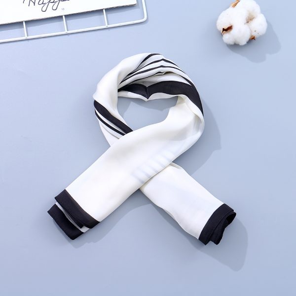 Simple Stripes Square Scarves(Black and White)