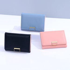 Simple Metal Short Purse for Ladies