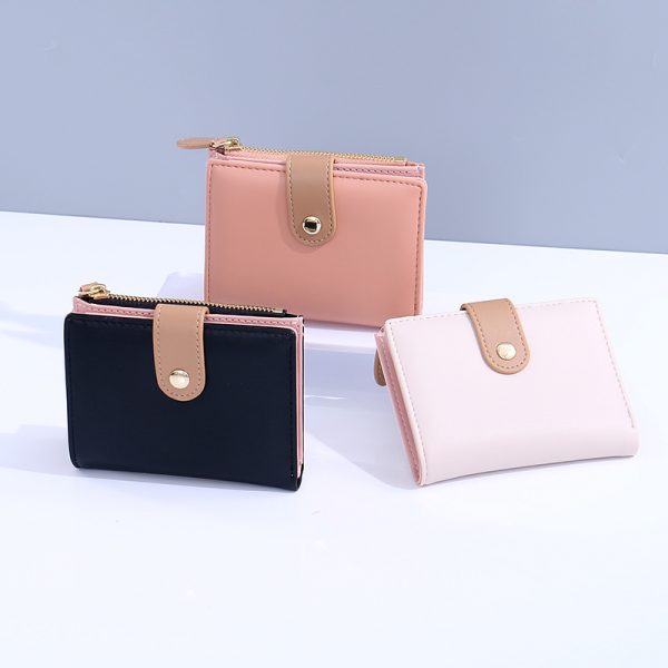 Spliced Coin Case Short Purse for Ladies