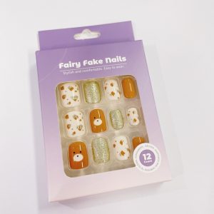 Fairy Fake Nails-12 Count(Cute Bear)