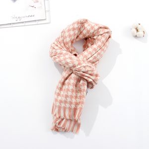 Classic Houndstooth A/W Scarf(Pink)