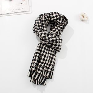 Classic Houndstooth A/W Scarf(Black)