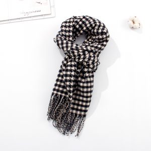 All-match Houndstooth A/W Scarf(Black)