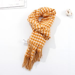 All-match Houndstooth A/W Scarf(Yellow)