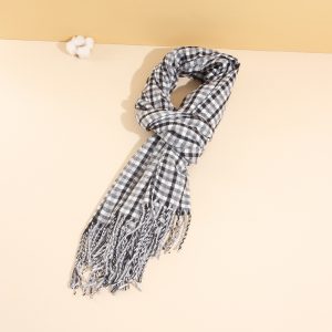 Classic Checks A/W Scarf(Black and White)