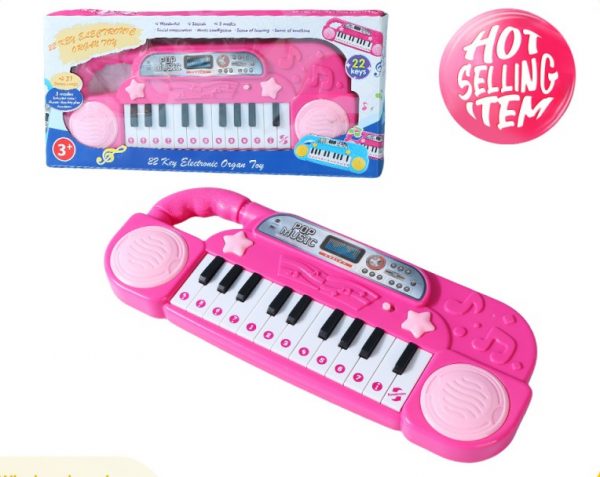 Lovely Pink 22 Key Electronic Organ Toy (Electric)