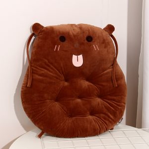Lovely Pet Holes Cushion (Brown)