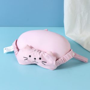 Kitten Eye Mask & Bone Shaped Pillow 2-in-1 (Pink)