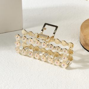 Colorful Beads Alloy Claw Clips #3