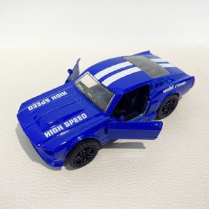 Alloy Pull-Back Acousto-Optical Blue Race Car Toy (1:36)