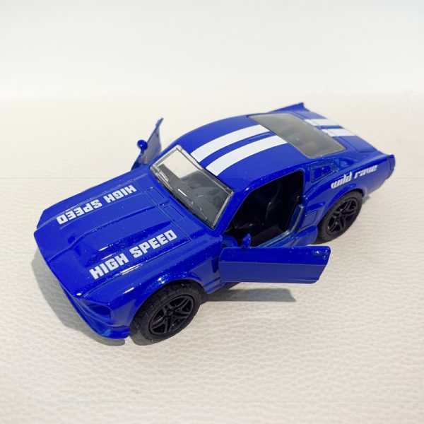 Alloy Pull-Back Acousto-Optical Blue Race Car Toy (1:36)