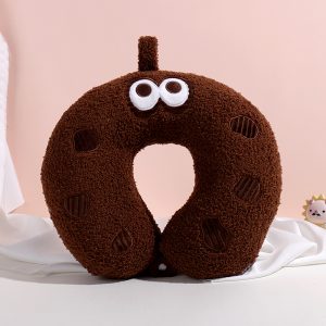 Cookie PP Foam U-Shaped Pillow (Brown)