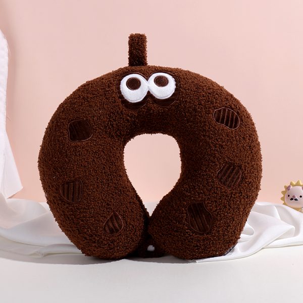Cookie PP Foam U-Shaped Pillow (Brown)