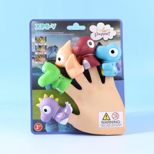 Cartoon Cute Funny Dinosaur Family Finger Puppets Set