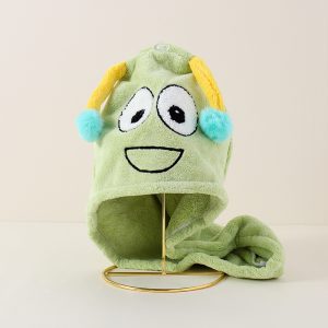 Funny Expression Hair-Drying Cap (Green)