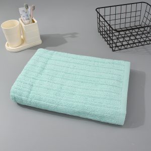Simple Style Solid Color Cotton Bath Wrap Towel (Blue)
