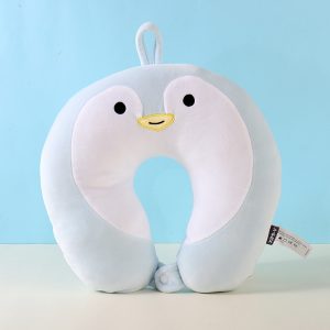 Penguin PP Foam U-Shaped Pillow (Blue)