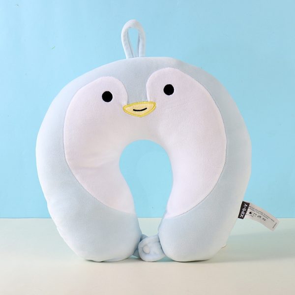 Penguin PP Foam U-Shaped Pillow (Blue)
