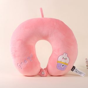 Grape Bunny PP Foam U-Shaped Pillow (Pink)