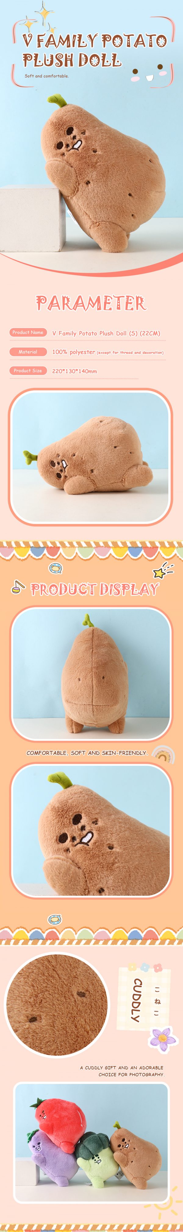 V Family Potato Plush Doll (S) (22CM) - Image 2
