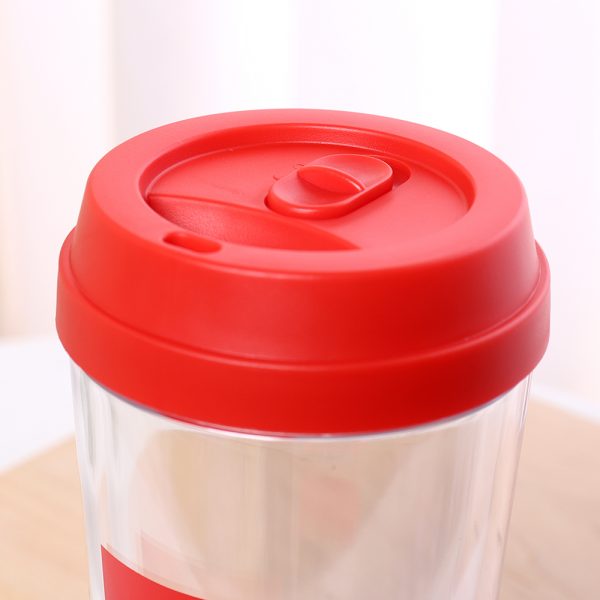 Marine Style Anti-Scald Double Wall Plastic Coffee Mug (Red)(520ml/17.5fl.oz.) (Copy) - Image 2